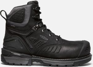 Keen Men's Waterproof Philadelphia 6" Boot (Carbon-Fiber Toe) Size 11.5 Wide In Black Steel Grey