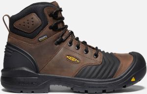 Keen Men's Waterproof Portland 6" Boot (Carbon-Fiber Toe) Size 11.5 Wide In Dark Earth Black