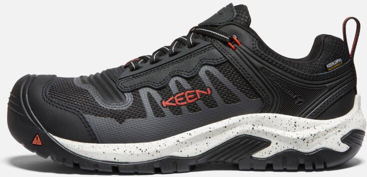 Keen Men's Waterproof Reno Kbf (Carbon Fiber Toe) Shoes Size 7 Wide In Red Clay Black