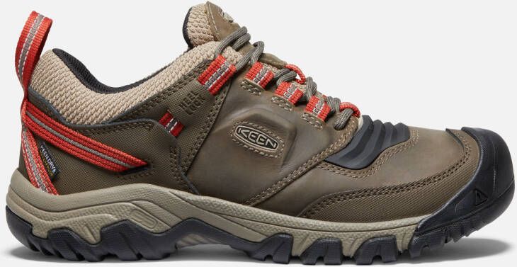 Keen Men's Waterproof Ridge Flex Shoes Size 11.5 In Timberwolf Ketchup