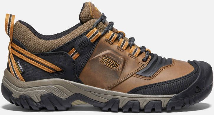 Keen Men's Waterproof Ridge Flex Wide Shoes Size 8.5 In Bison Golden Brown