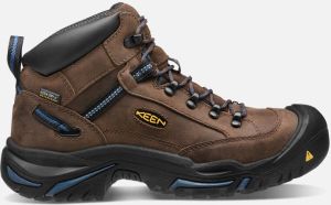 Keen Men's Waterproof Braddock Al Mid (Steel Toe) Boots Size 15 In Bison Ensign Blue
