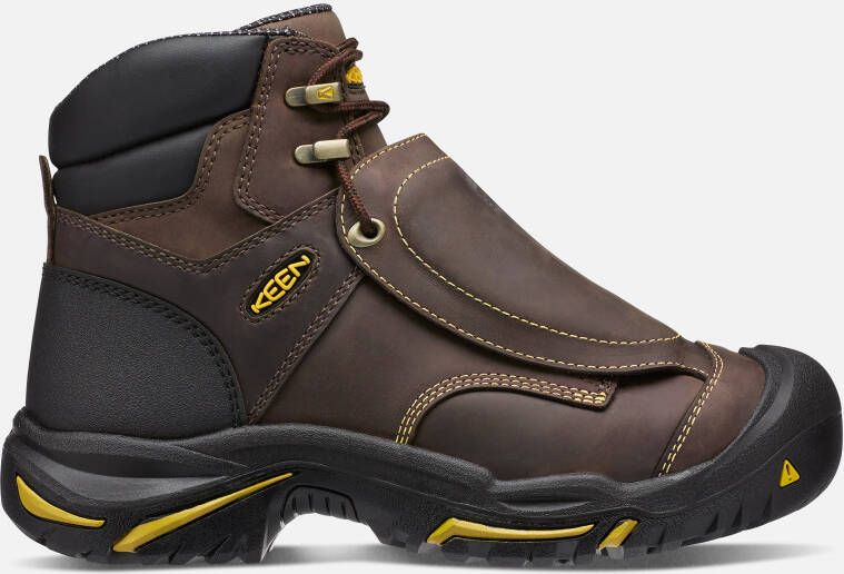 Keen Men's Waterproof Steel Toe Boots Mt Vernon 6" Met 11.5 Wide Cascade Brown Leather