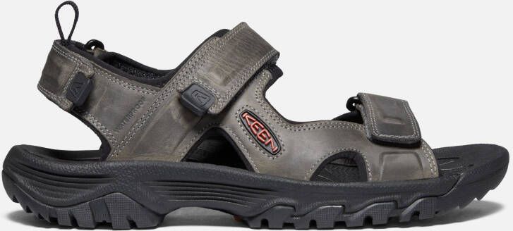 Keen Men's Waterproof Targhee III Open Toe Sandals Size 8.5 In Grey Black Leather