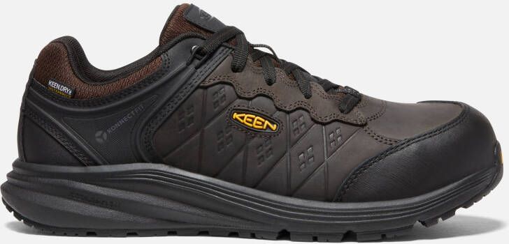 Keen Men's Waterproof Vista Energy+ (Carbon Fiber Toe) Shoes Size 7.5 Wide In Coffee Bean Black