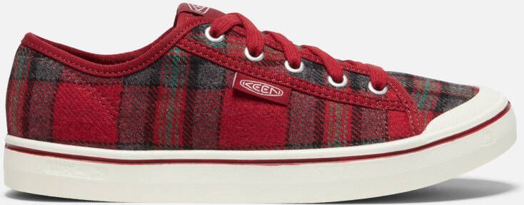 Keen Women's Elsa V Sneaker Shoes Size 7 In Red Plaid Red Dahlia