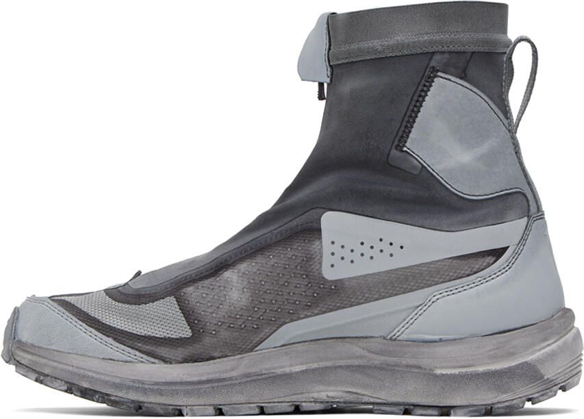 11 by Boris Bidjan Saberi Gray Salomon Edition Bamba 2 High Sneakers - Picture 3