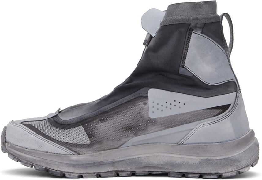 11 by Boris Bidjan Saberi Gray Salomon Edition Bamba 2 High Sneakers - Picture 3