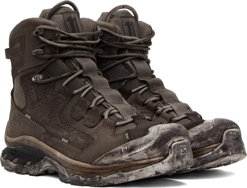 11 by Boris Bidjan Saberi Taupe Salomon Edition 2 GTX Boots - Picture 2