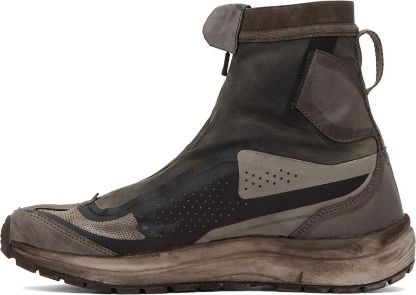 11 by Boris Bidjan Saberi Taupe Salomon Edition Bamba 2 High Sneakers - Picture 3
