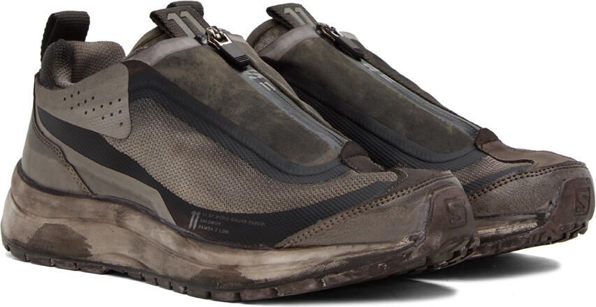 11 by Boris Bidjan Saberi Taupe Salomon Edition Bamba 2 Low Sneakers - Picture 2