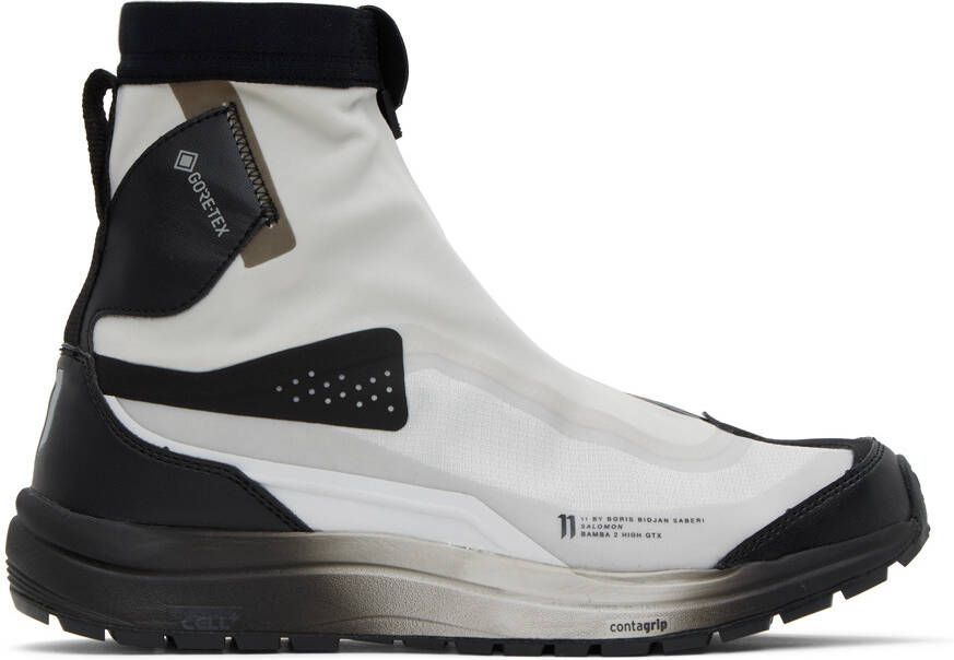 11 by Boris Bidjan Saberi White & Black Salomon Edition Bamba 2 High GTX Sneakers