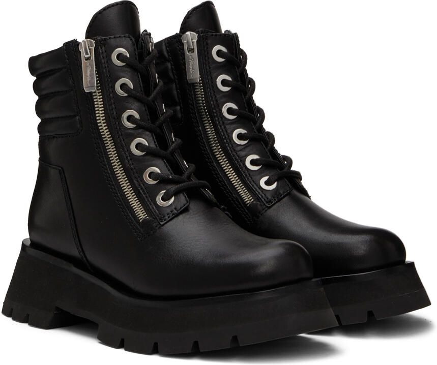 3.1 Phillip Lim Black Kate Double-Zip Boots - Picture 2