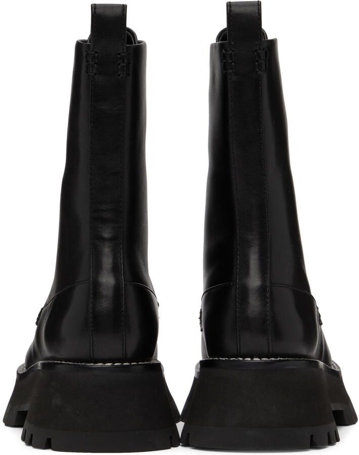 3.1 Phillip Lim Black Kate Lace-Up Combat Boots - Picture 3