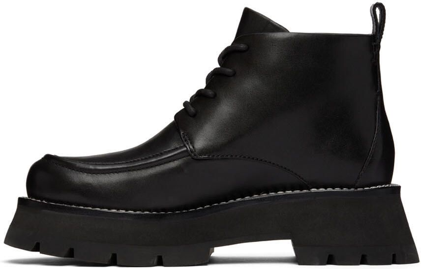3.1 Phillip Lim Black Kate Short Combat Boots - Picture 3
