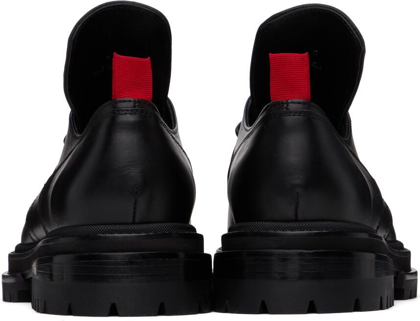 424 Black Extended Tongue Derbys