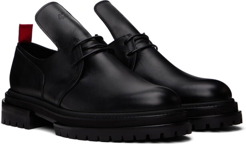 424 Black Extended Tongue Derbys - Picture 2