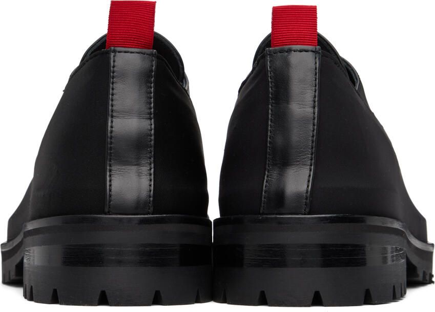 424 Black & Beige Overlay Derbys