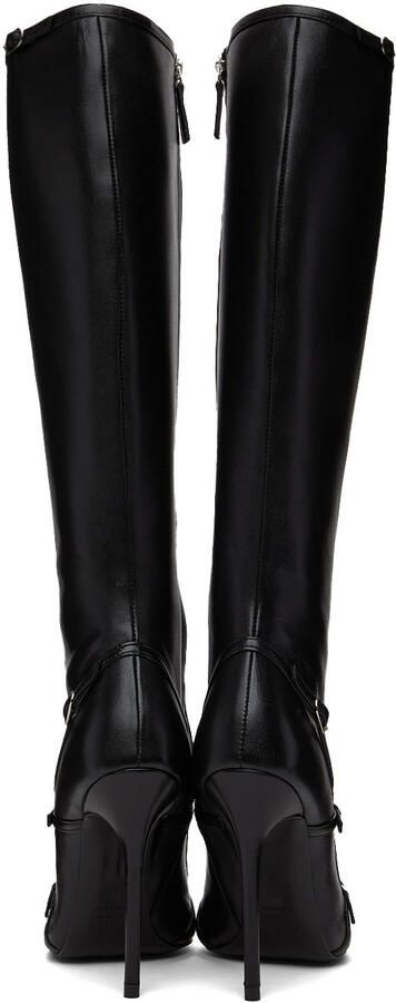 ABRA Black High Belt Boots - Picture 3