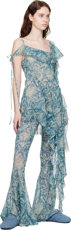 ABRA Blue Quilted Slippers - Picture 4