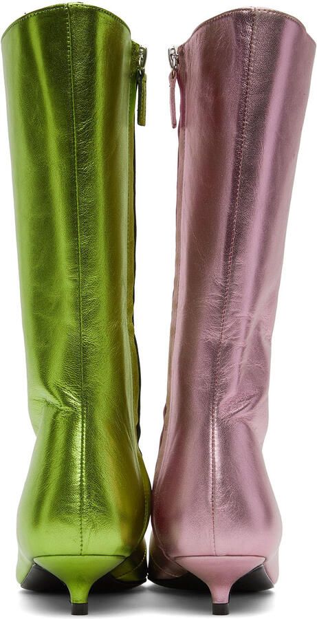 ABRA Pink & Green Lord Boots - Picture 3