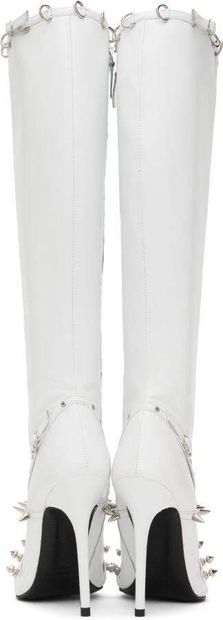 Abra White Spike Boots - Picture 3