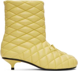 Abra Yellow Quilted Boots