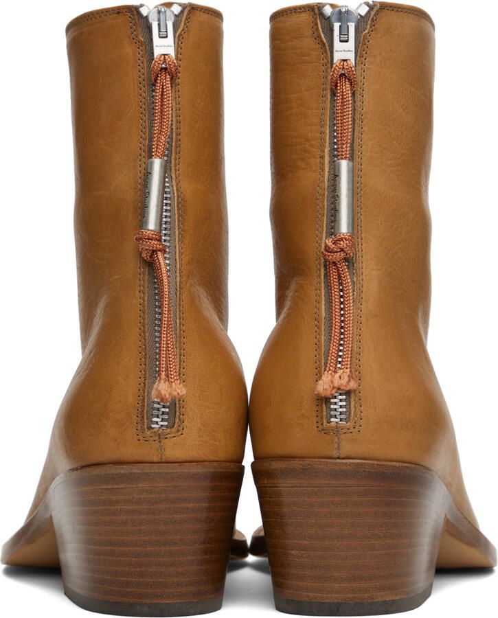 Acne Studios Beige Calfskin Boots