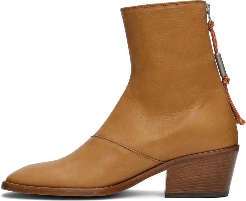 Acne Studios Beige Calfskin Boots - Picture 3