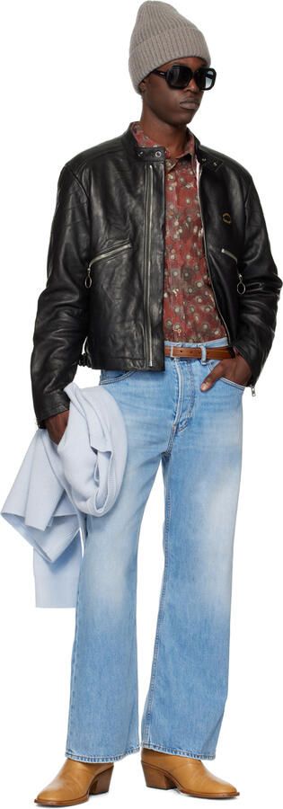 Acne Studios Beige Calfskin Boots - Picture 4