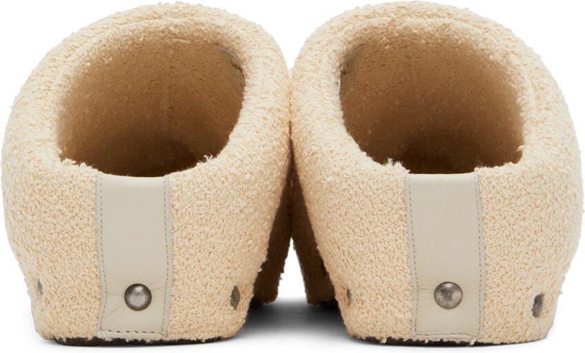 Acne Studios Beige Shearling Clogs - Picture 1