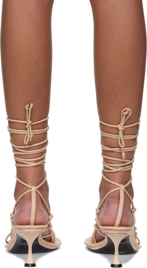 Acne Studios Beige Strappy Heeled Sandals - Picture 2
