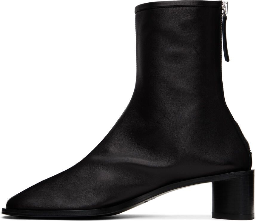 Acne Studios Black Branded Logo Boots - Picture 2