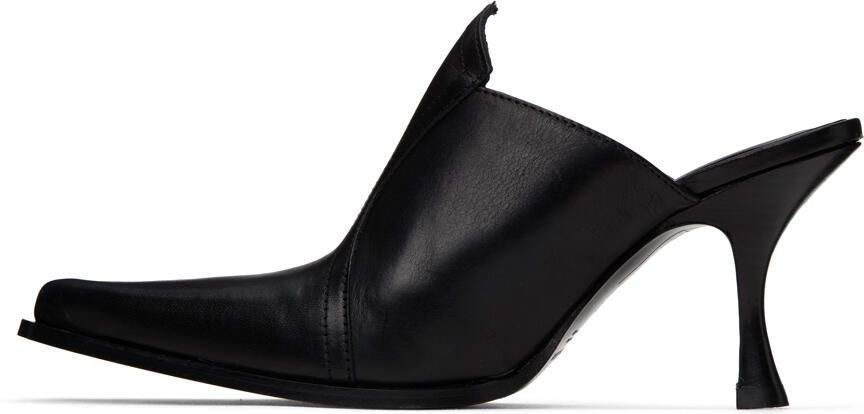 Acne Studios Black Embossed Mules - Picture 3
