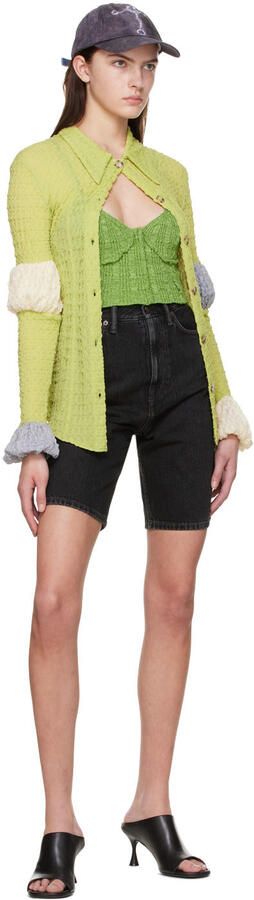 Acne Studios Black Leather Heeled Sandals - Picture 4