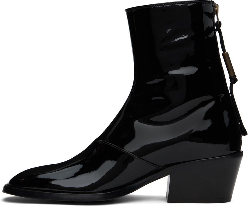 Acne Studios Black Patent Boots - Picture 3