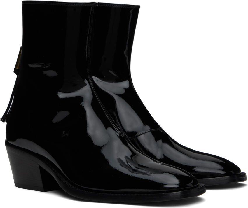 Acne Studios Black Patent Boots - Picture 2