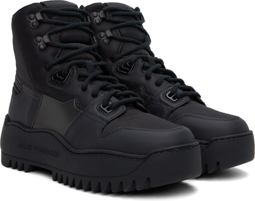 Acne Studios Black Ripstop Sneakers - Picture 2