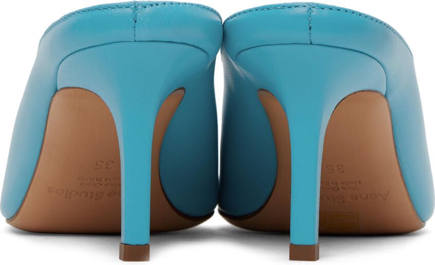 Acne Studios Blue Bow Buckle Mules