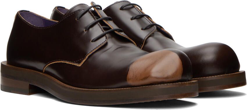 Acne Studios Brown Bump Finish Derbys - Picture 2