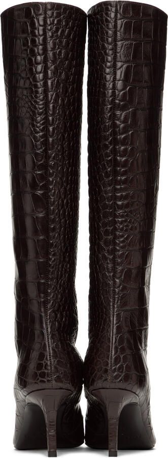 Acne Studios Brown Embossed Boots - Picture 3