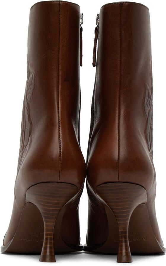 Acne Studios Brown Rose Boots - Picture 3