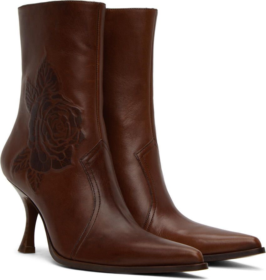 Acne Studios Brown Rose Boots