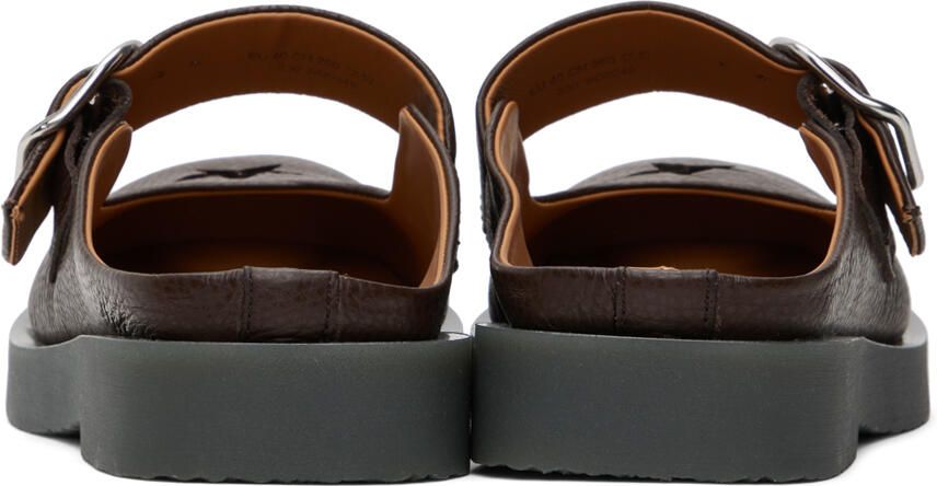 Acne Studios Brown Star Cutout Mules