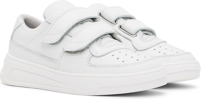 Acne Studios Kids White Leather Sneakers - Picture 2