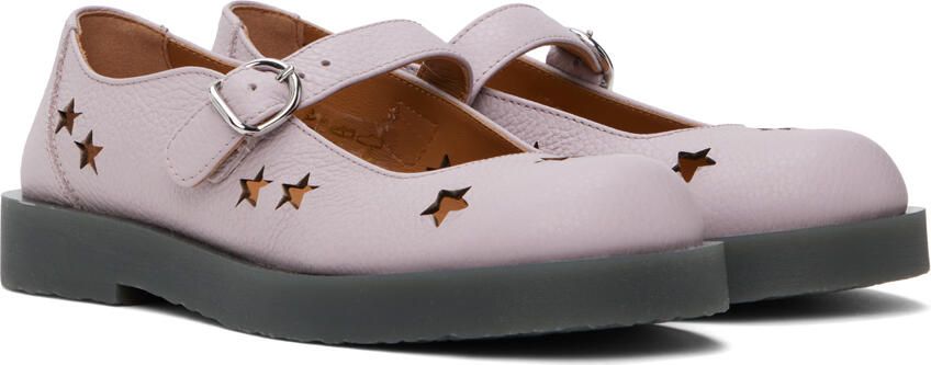 Acne Studios Purple Star Cutout Loafers - Picture 3
