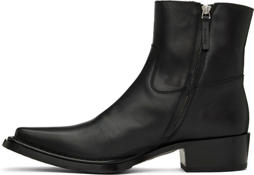 Acne Studios SSENSE Exclusive Black Zip Boots - Picture 3