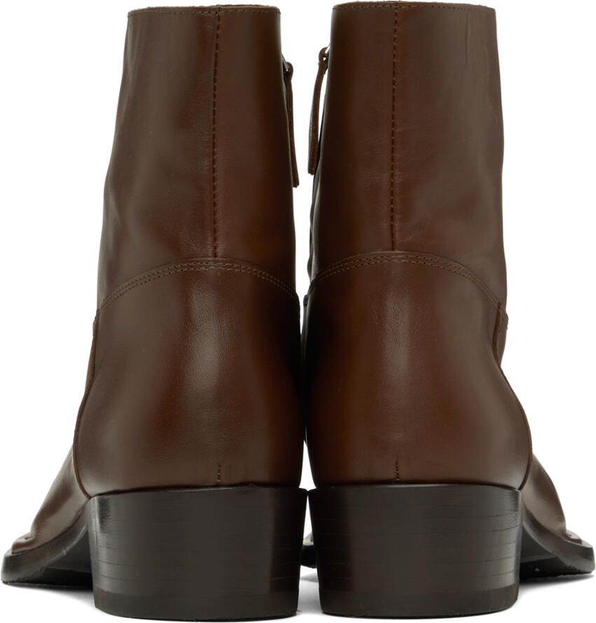 Acne Studios SSENSE Exclusive Brown Zip Boots
