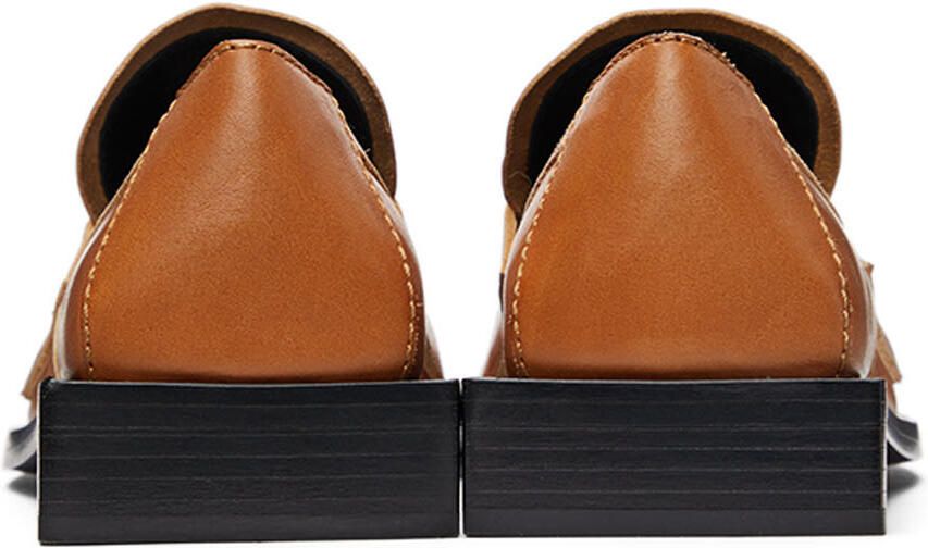 Acne Studios Tan Square Toe Bladie Loafers