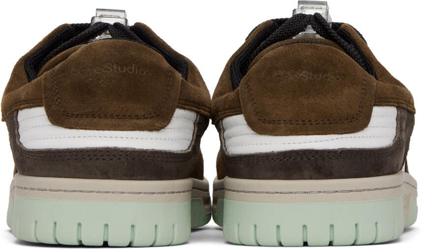 Acne Studios White & Brown Perforated Sneakers